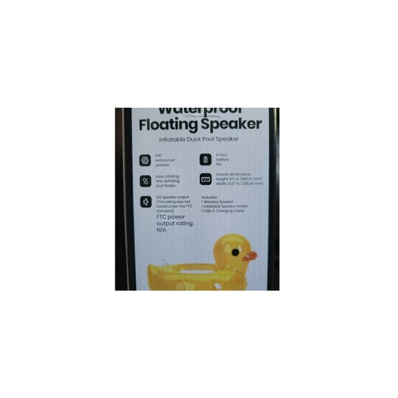Waterproof Floating Duck Speaker Inflatable Bluetooth Speaker for Pool Bath NEW - Picture 3 of 3